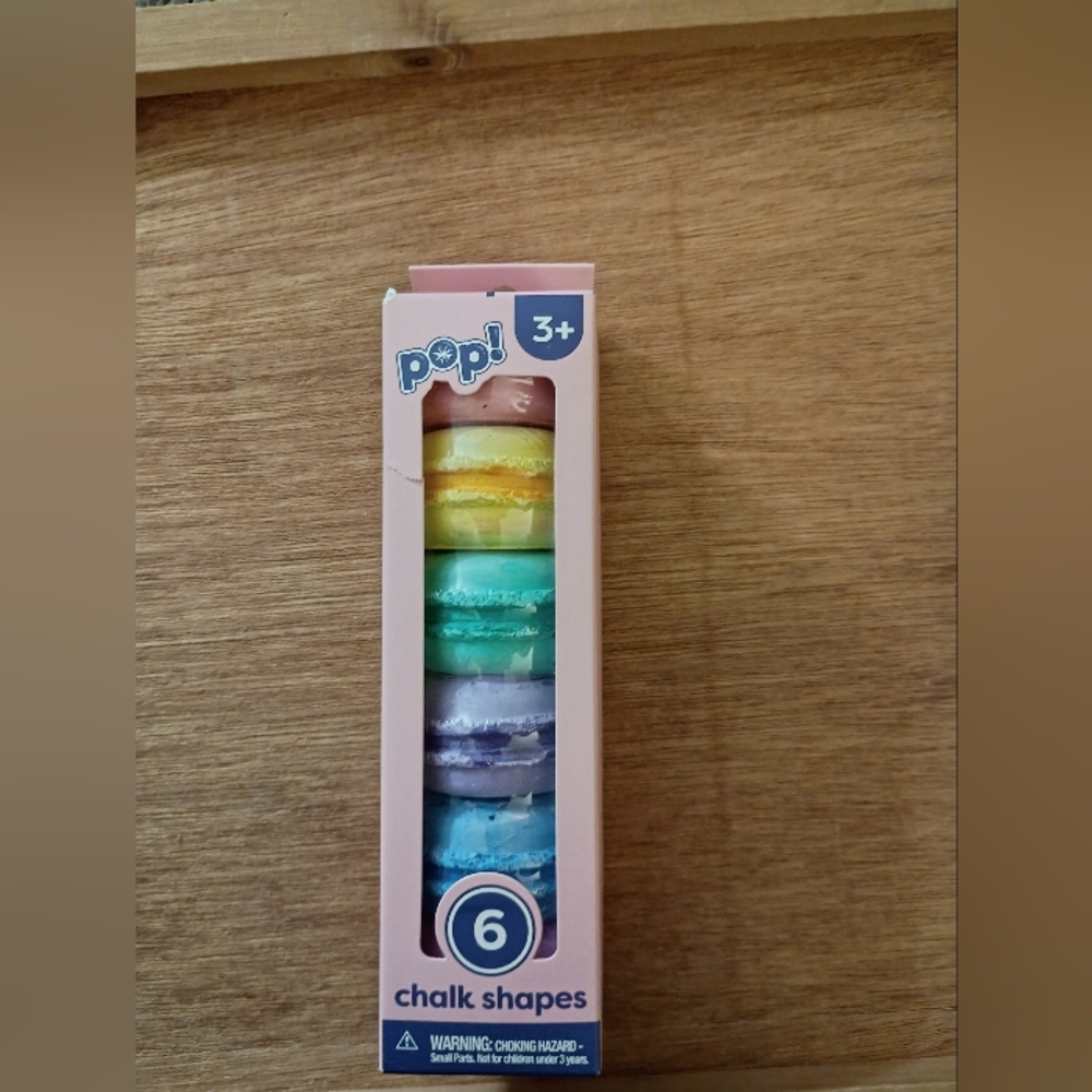POP, Kids Set Of 6 Chalk Shapes, Ages 3+, NIB
